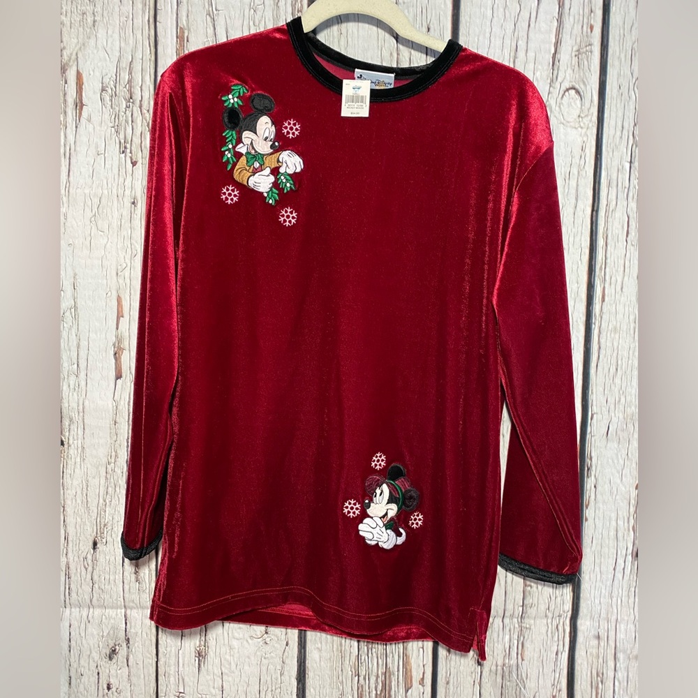 Walt Disney World Velvet Christmas Tunic Top XL